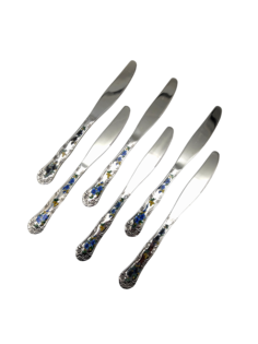 Ножи столовые BlueFlowers комплект 6 штук No Brand