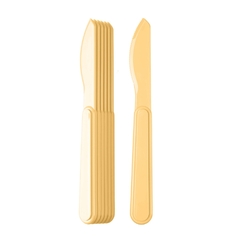 Набор ножей ND Play, одноразовая посуда, бледно-желтый 6 шт.