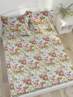 Простынь на резинке Сказка Прохоровская роза новая 120х200 см