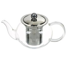 Чайник заварочный стекло, 0.4 л, с ситечком, Y4-4767 No Brand