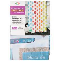 Штора для ванн 180х180 см, Peva, Пляжная тема, Y318 Shower Curtain