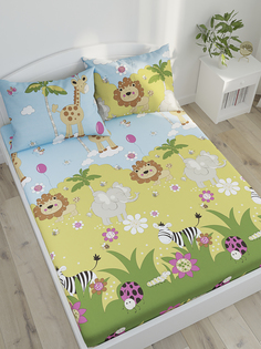 Простынь на резинке Сказка "Африка" 160х200 см