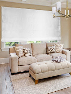 Римская штора "Lindor" Эскар, цвет белый, 80х160 см