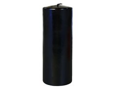 Свеча столбик, черная, 8х20 см, Омский Свечной