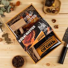 Кухонный набор Bbq master,варежка-прихватка 20х28см, молоток деревянный Доляна