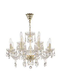 Люстра подвесная хрустальная 117/8+4/195 G Bohemia Ivele Crystal