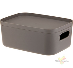 Коробка ИНФИНИТИ 1,7л с крышкой французcкий серый Idea