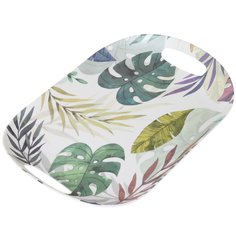 Поднос пластик, 38х27 см, овальный, Листья, Y4-6190 No Brand