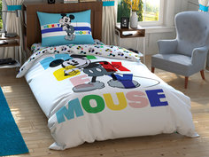 Постельное белье детское люкс-ранфорс MICKEY COLOUR FACE 1.5 спальное ТАС