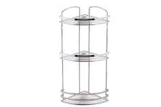 Полка в ванную угловая BK083SSS 3 яруса 20*20*50 нерж.сталь глянцевый Ridder