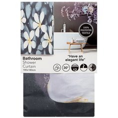 Штора для ванн 180х180 см, полиэстер, Цветы, Y3-814 Shower Curtain