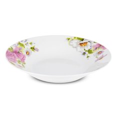 Тарелка суповая, керамика, 20 см, круглая, Шиповник, ст8-5600 No Brand