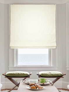 Римская штора "Hosta", цвет: белый; цепочный механизм 60x160 см Эскар