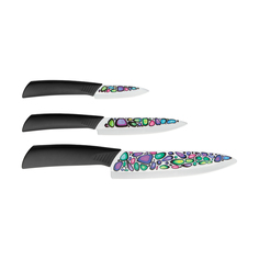 Набор ножей MIKADZO IMARI WHITE Imari-W-ST-SET (3 НОЖА) + ПОДСТАВКА 4992019