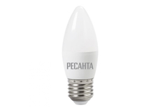 Лампа светодиодная LL-R-C37-6W-230-4K-E27 (свеча, 6Вт, нейтр., Е27) в коробке 10 шт. Ресан No Brand