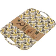 Поднос бамбук 42х29 см прямоугольный Листья Y4-3296 No Brand