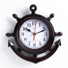 Часы настенные, серия: Море, Якорь, дискретный ход, 23 х 24 см No Brand