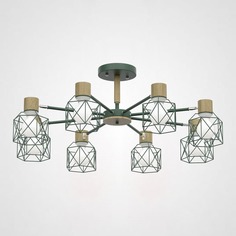 Потолочная люстра ImperiumLoft Corf B3 Green 8 lamps