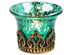 Подсвечник под чайную свечу кармелио, стеклянный, голубой, 7 см, Goodwill, арт. FI10219