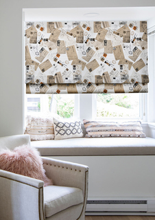 Римская штора Postcard веревочный механизм; 120x160 см Эскар