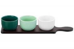 Набор 3-х пиал для сервировки 150 мл 335х8х65 см Elan Gallery Полоски