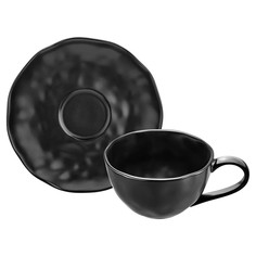 Чайная пара 2 предмета 200 мл 13х95х55 см Elan Gallery Консонанс черная матовая