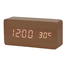 Настольные цифровые часы-будильник VST-862 (коричневые) Lemon Tree