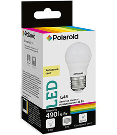 Светодиодная лампа Polaroid 220V G45 6W 4000K E27 490lm