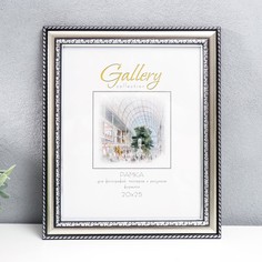 Фоторамка пластик Gallery 20х25 см серебро (пластиковый экран) No Brand