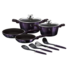 Набор посуды для приготовления Berlinger Haus Purple Eclips BH-7140 10 предметов