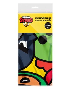 Полотенце вафельное пляжное 70х140 Непоседа Brawl stars