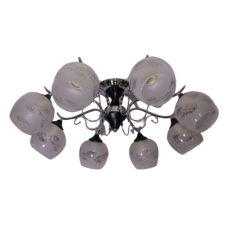 Люстра LVK JSL 6761/8 CR+matt BK D82H28 8xЕ27x60W