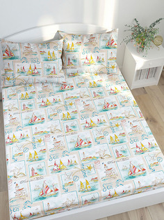 Простынь на резинке Сказка Витамин Sea 90х200 см