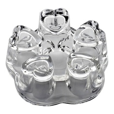 Подставка Glassware для подогрева чайника с сердцами прозрачная