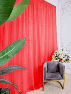 Тюль Nikki Home Collection Вуаль высота 240 см х ширина 350 см красный