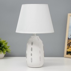 RISALUX Настольная лампа "Крипта" Е14 40Вт белый 22,5х22,5х35см