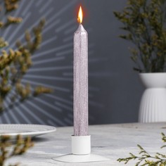 Свеча античная "Винтаж", 17х1,8 см, светло розовая No Brand