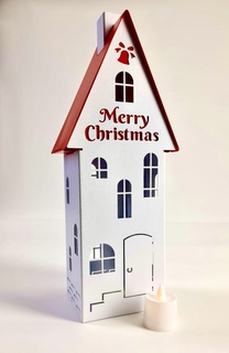 Светильник ночник подсвечник Домик Marry Christmas Премьер Лазер