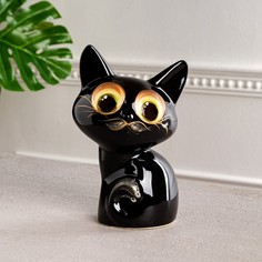 Копилка "Лунатик", чёрная, покрытие глазурь, керамика, 25 см, микс