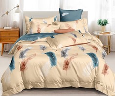 Простынь Ивановотекстиль 1.5 сп. 150х220 см поплин Перышко компаньон