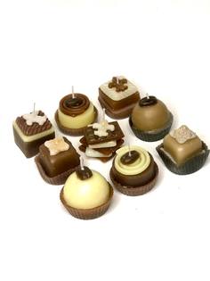 Свеча восковая ГРАНЖ Шоколадница ароматизированная 16х16х4 см