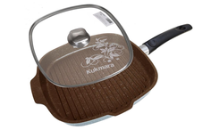 Сковорода KUKMARA, сгкмк262а, квадратная, кофейный мрамор