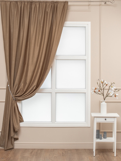 Штора Amore Mio Софт 200x270, бежевый, 1 шт.