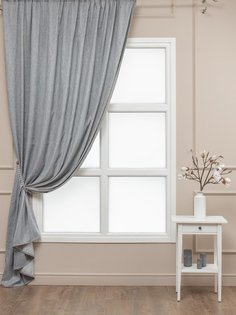 Штора Amore Mio Soft 200x270, серый, 1 шт.