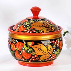 Сахарница, 13х12 см, хохлома No Brand