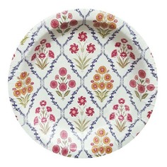 Тарелки одноразовые Цветы бумага 18 см 6 шт No Brand