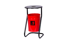 Урна уличная металлическая ПРОФМЕТСТИЛЬ красная с пепельницей