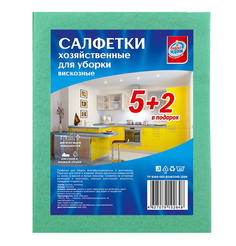 Салфетки Мой Дом для влажной уборки вискозные 30х34 см 7 шт.