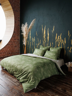 Комплект постельного белья Волшебная ночь Grass двуспальный перкаль 50x70 см