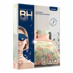 Комплект постельного белья Волшебная ночь Hydrangea 1,5сп поплин 50x70 см розовый